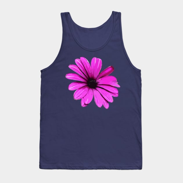 Red Flower Tank Top by RosArt100